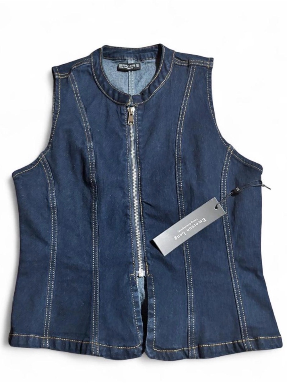 Stylish Denim Vest - Picture 2 of 2
